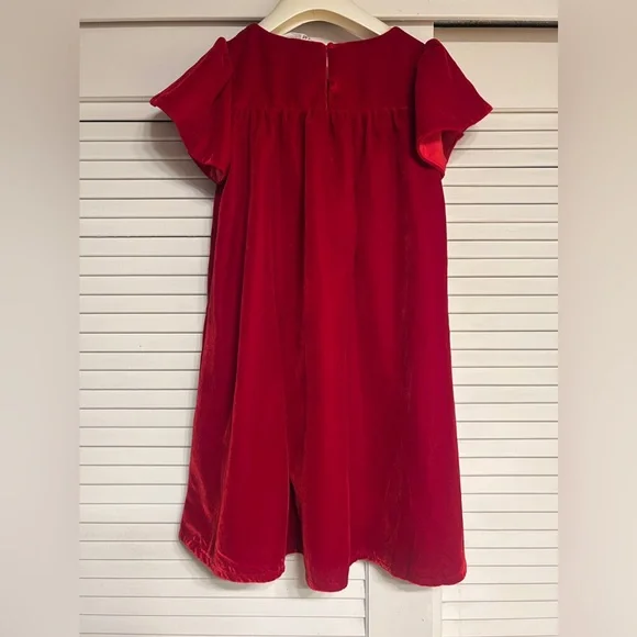 H&M Girls Red sequin Velvet LinedDress